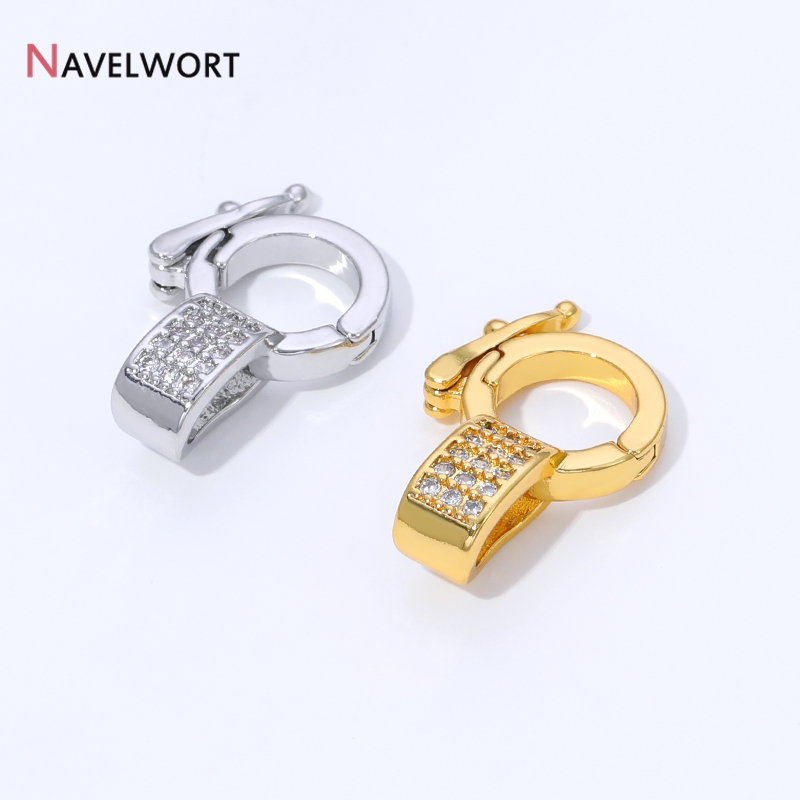 18K 금도금 황동 지르콘 인레이드 펜던트 홀더 커넥터 - Jewelry Making Metal Supplies 리뷰 및 가격