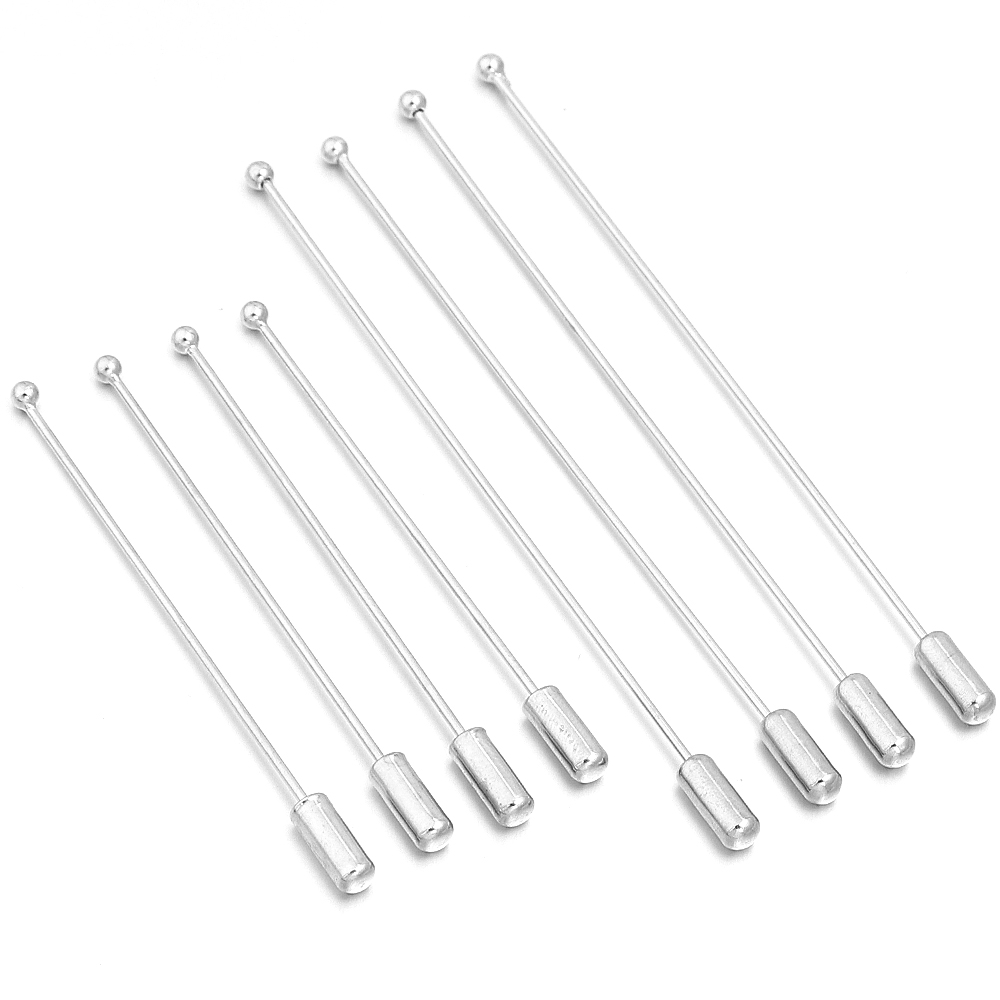 10개/세트 60/90cm 로듐 색상 구리 길이 조절  - Jewelry Making Head Pins 리뷰 및 가격
