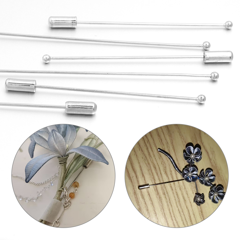10개/세트 60/90cm 로듐 색상 구리 길이 조절  - Jewelry Making Head Pins 리뷰 및 가격