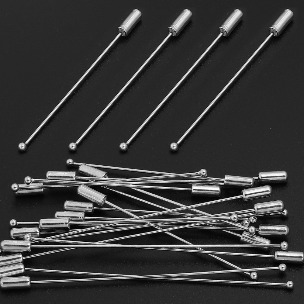 10개/세트 60/90cm 로듐 색상 구리 길이 조절  - Jewelry Making Head Pins 리뷰 및 가격