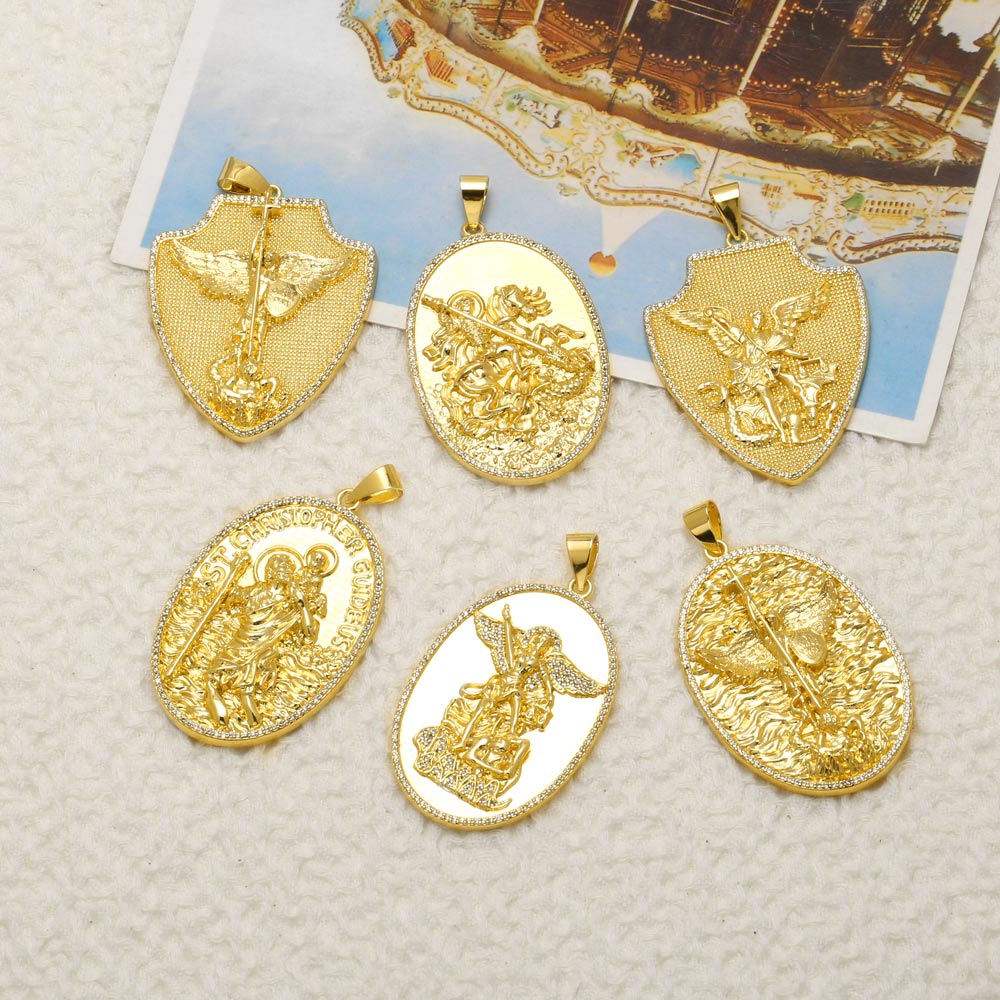 OCESRIO 세인트 마이클 메달 목걸이용 금도금 구리 - Jewelry Making Michaels 리뷰 및 가격