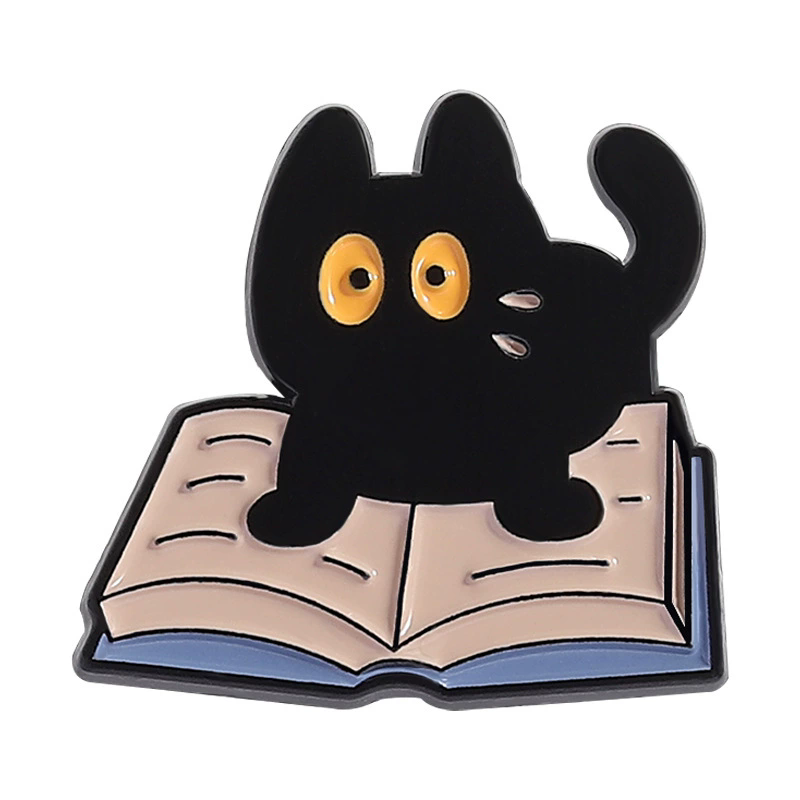 카툰 펑크 블랙 엿보는 고양이 브로치 에나멜 핀 귀여운 - Jewelry Making Journal 리뷰 및 가격