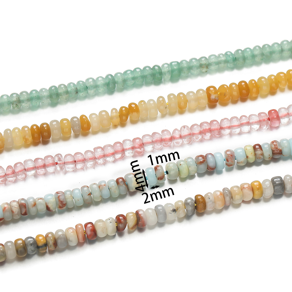 1줄 천연석 플랫 라운드 비즈 스페이서 루즈 비즈 DI - Jewelry Making With Stones 리뷰 및 가격