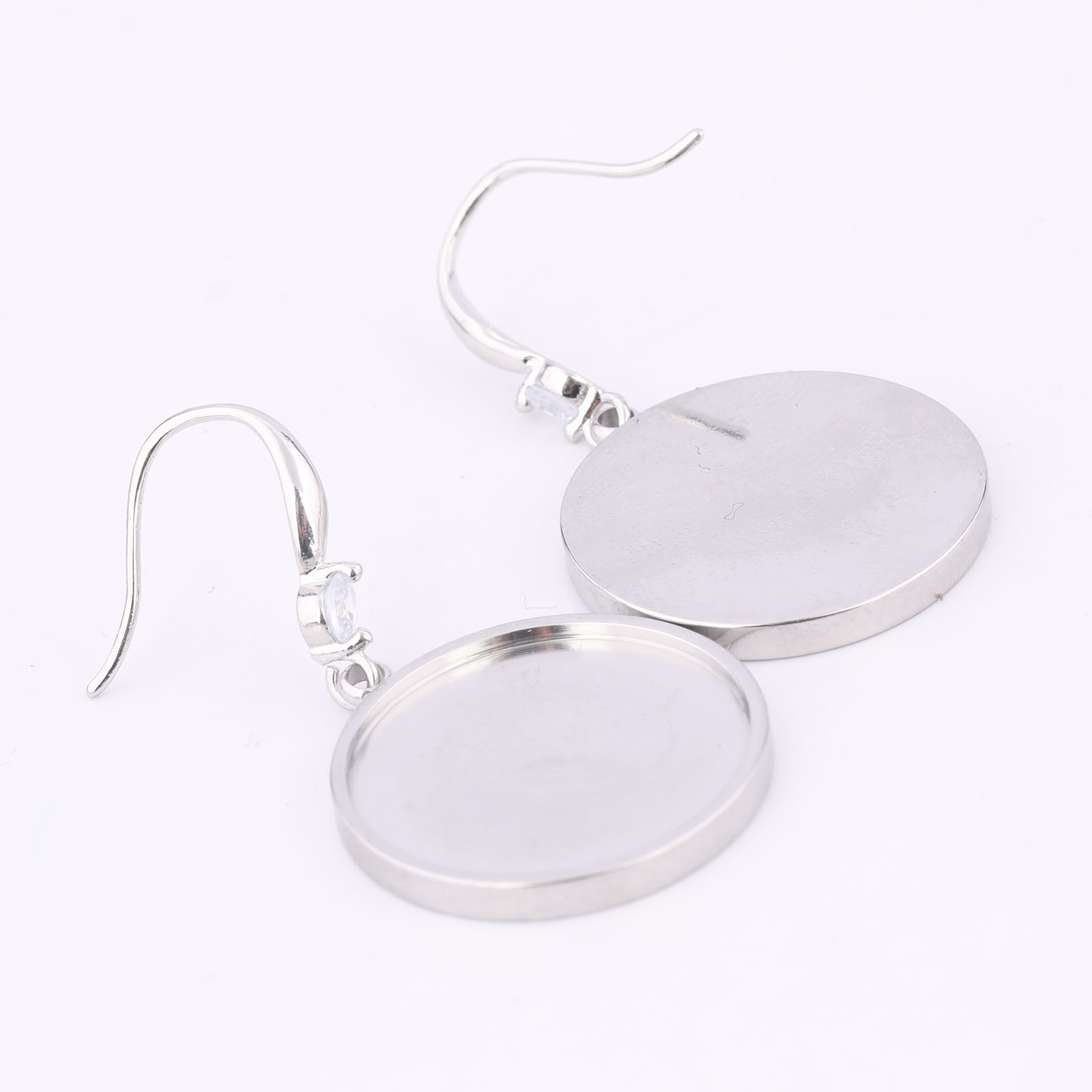 6개 스테인리스 스틸 20mm 카보숑 귀걸이 베젤 세팅 - Jewelry Making With Stones 리뷰 및 가격
