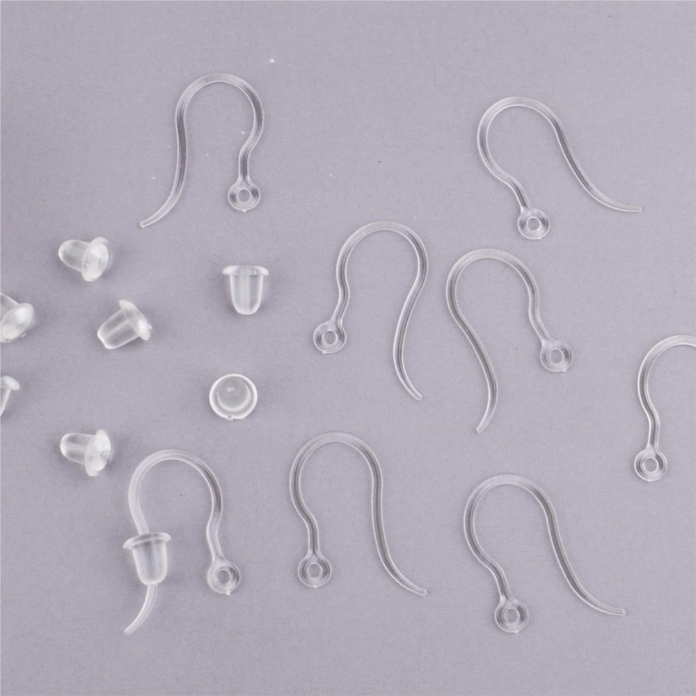 40개 투명 플라스틱 귀걸이 훅 이어 와이어 루프 포함 - Jewelry Making Resin 리뷰 및 가격