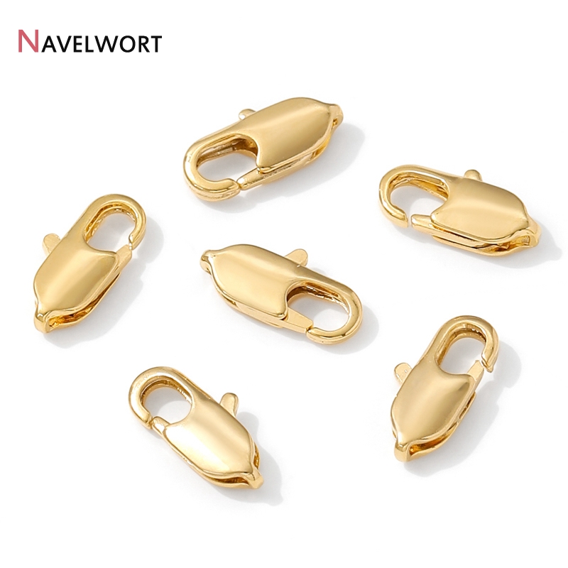 5/10/15Pcs 14K 금도금 황동 타원형 랍스터  - Jewelry Making Gold 리뷰 및 가격