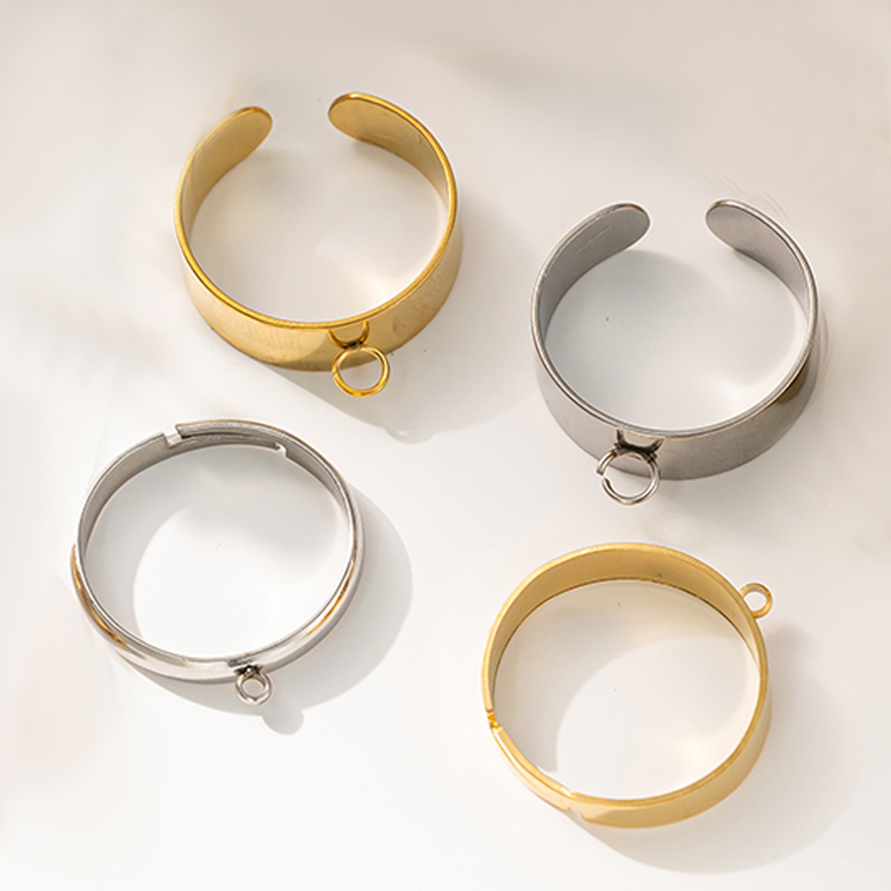 5 개/몫 스테인레스 스틸 골드 컬러 오픈 조절 반지  - Jewelry Making Ring Tool 리뷰 및 가격