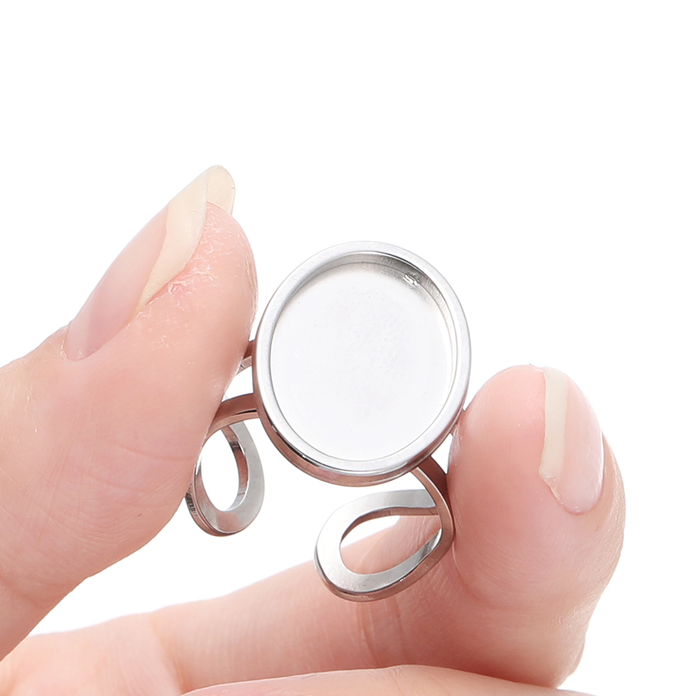 5개/세트 스테인리스 스틸 오픈 링 세팅 오벌 베이스  - Jewelry Making Ring Tool 리뷰 및 가격