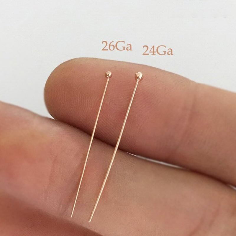 14K 로즈골드 필드 볼 헤드핀 24 게이지 와이어 0 - Jewelry Making Head Pins 리뷰 및 가격