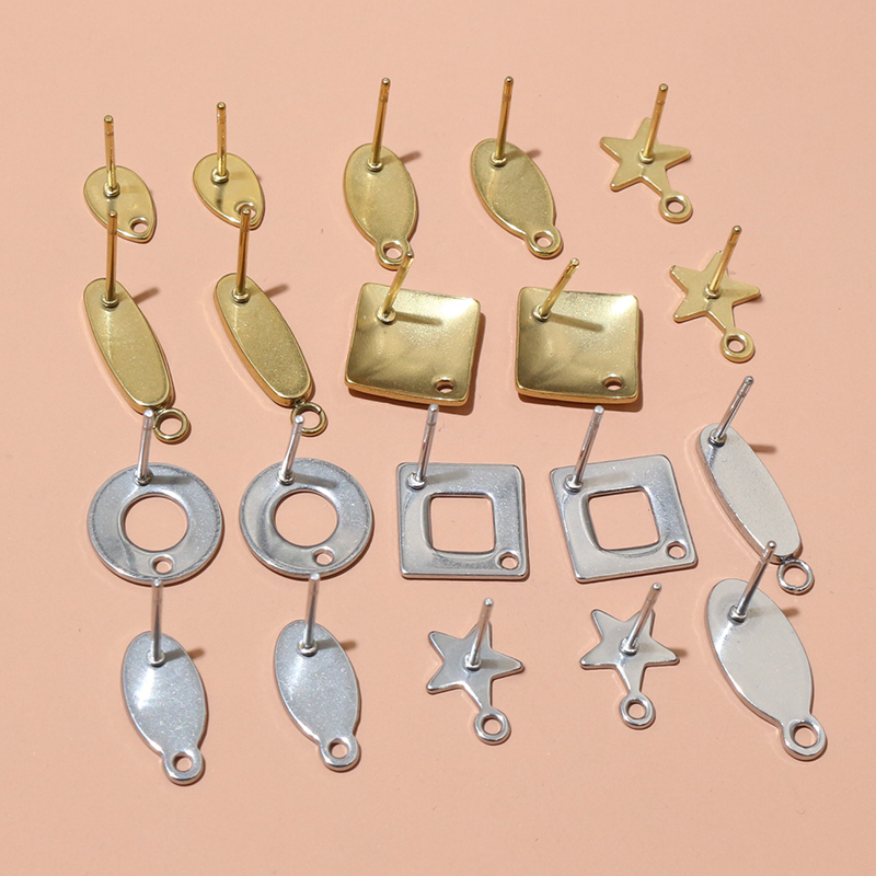 20pcs 스테인레스 스틸 공예 귀걸이 스터드 기하학적 - Jewelry Making Metal Supplies 리뷰 및 가격