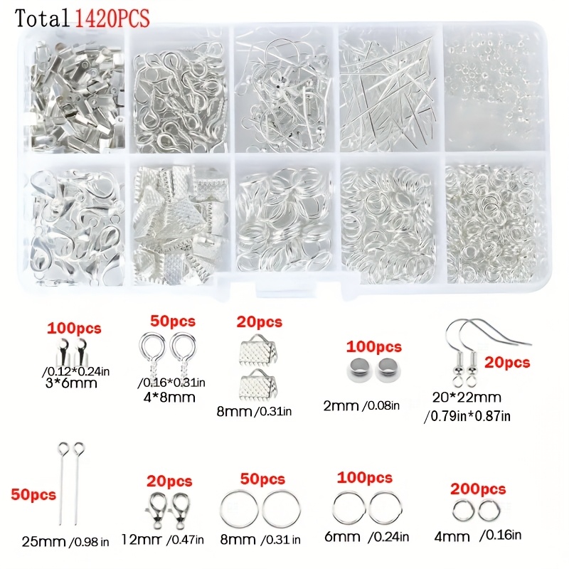 1420개 1박스 쥬얼리 부자재 세트 귀걸이 만들기 키 - Jewelry Making Ring Tool 리뷰 및 가격