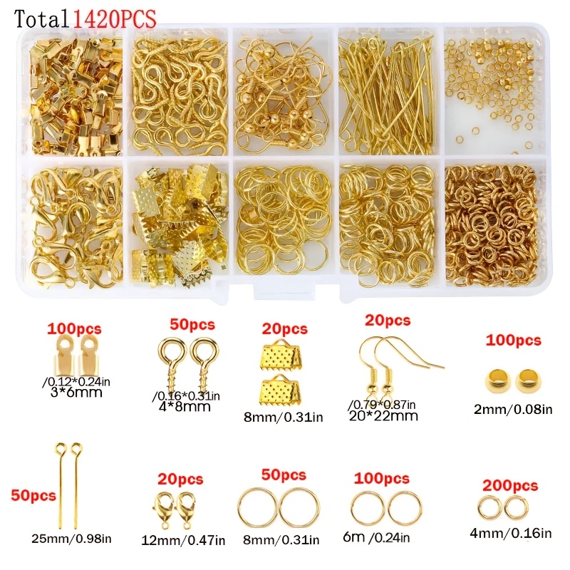 1420개 1박스 쥬얼리 부자재 세트 귀걸이 만들기 키 - Jewelry Making Ring Tool 리뷰 및 가격