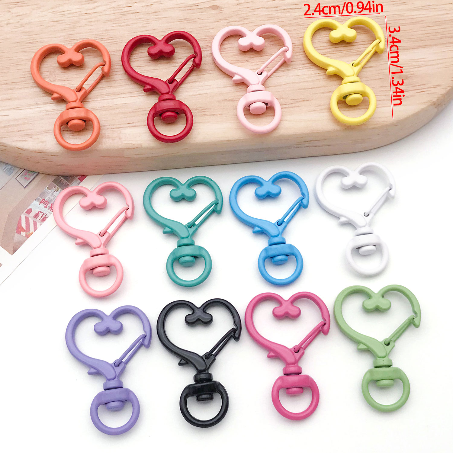 20pcs 24x34mm 페인트 러브 후크 걸쇠 스프링 - Jewelry Making Chain 리뷰 및 가격