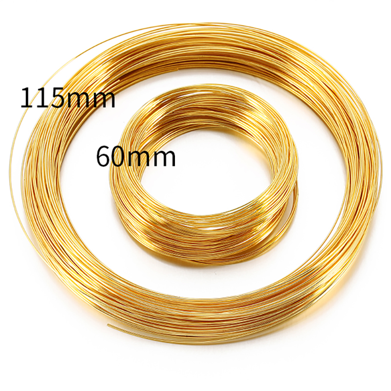 100 루프 골드 스틸 컬러 메모리 와이어 60mm 팔 - Memory Wire Bracelet 리뷰 및 가격