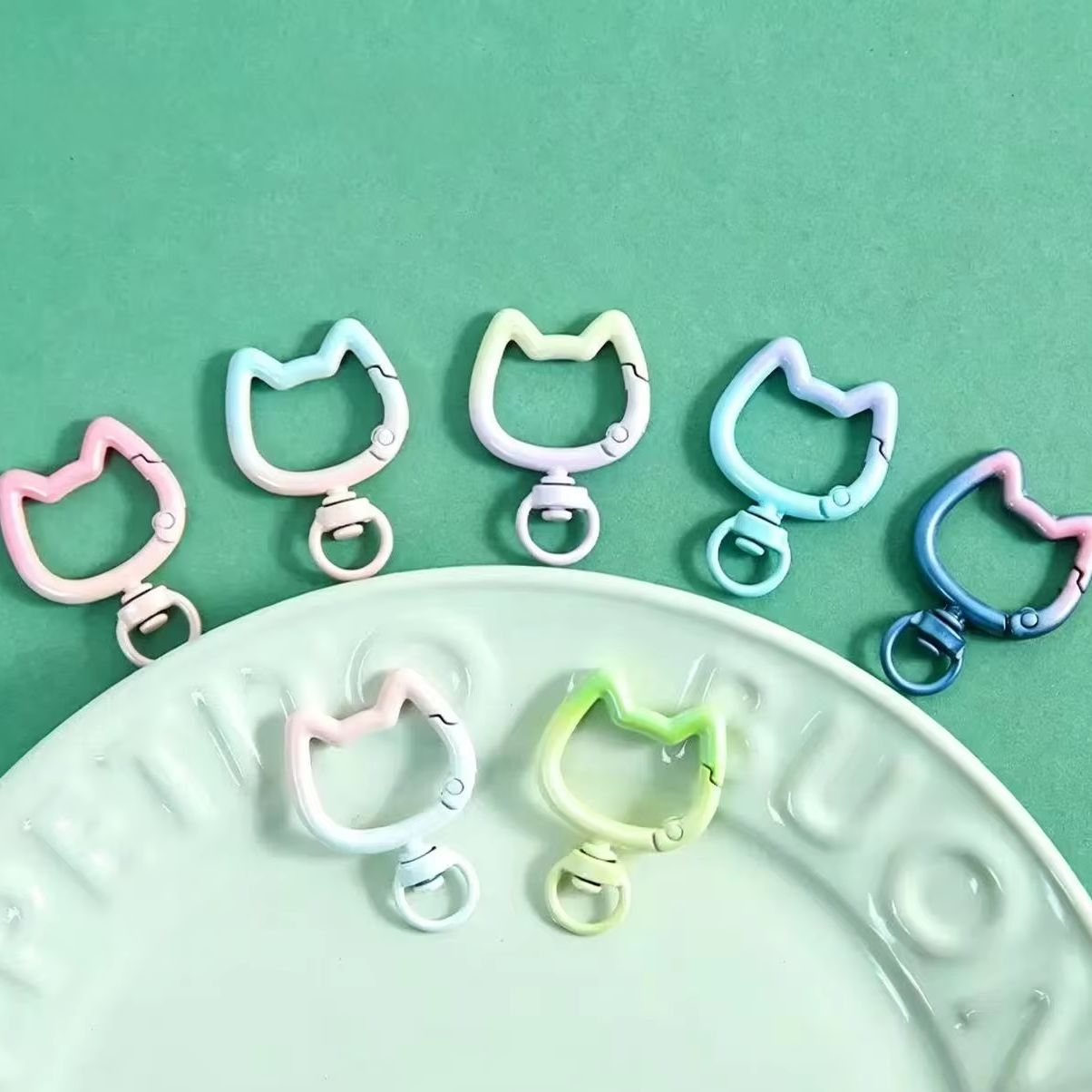 5-10PCS 그라디언트 귀여운 고양이 걸쇠 개방형 커 - Jewelry Making Chain 리뷰 및 가격