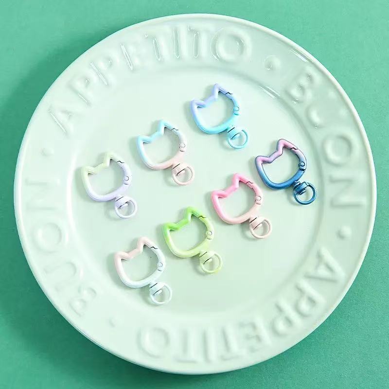 5-10PCS 그라디언트 귀여운 고양이 걸쇠 개방형 커 - Jewelry Making Chain 리뷰 및 가격