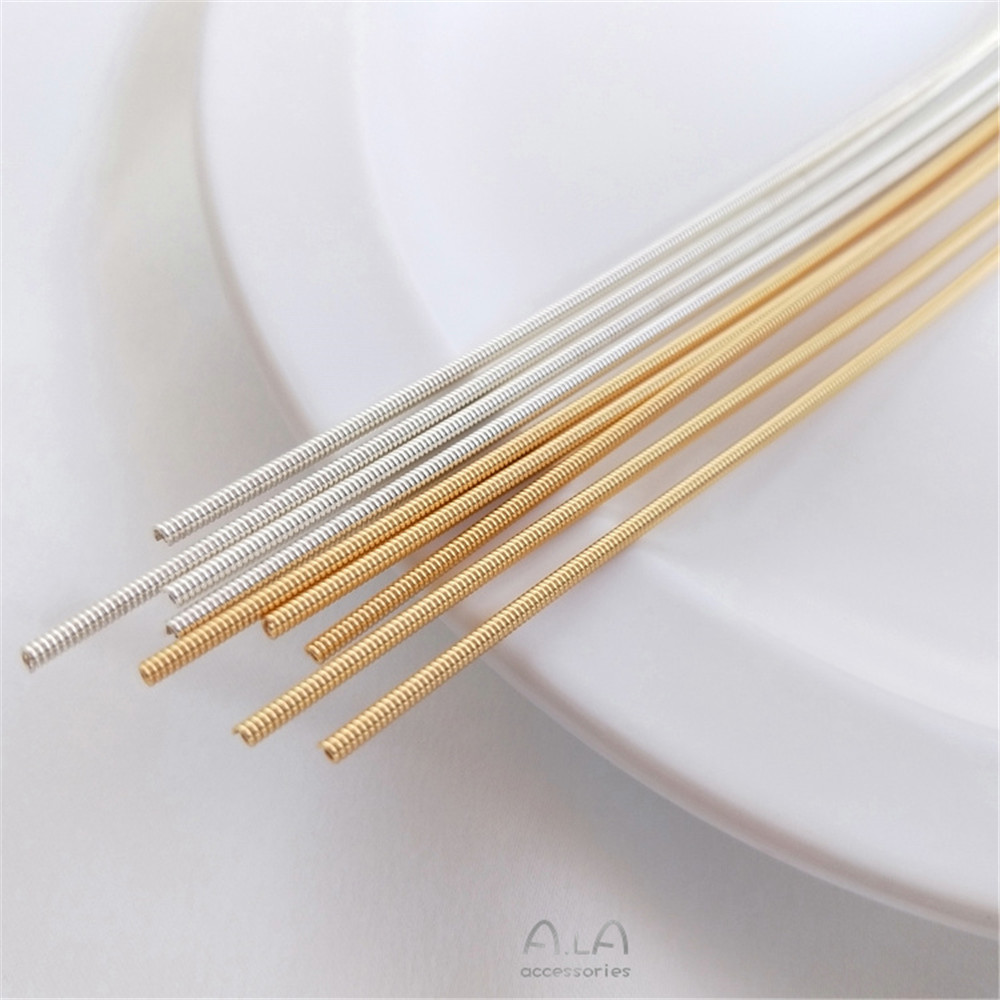 14K 골드 도금 진짜 금색과 은색 소프트 스프링 슬리 - Memory Wire Bracelet 리뷰 및 가격